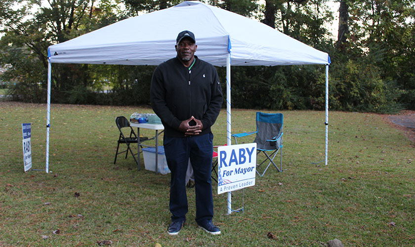 Mayoral Candidate Holly Raby in New Bern, NC. (Photo by Wendy Card)