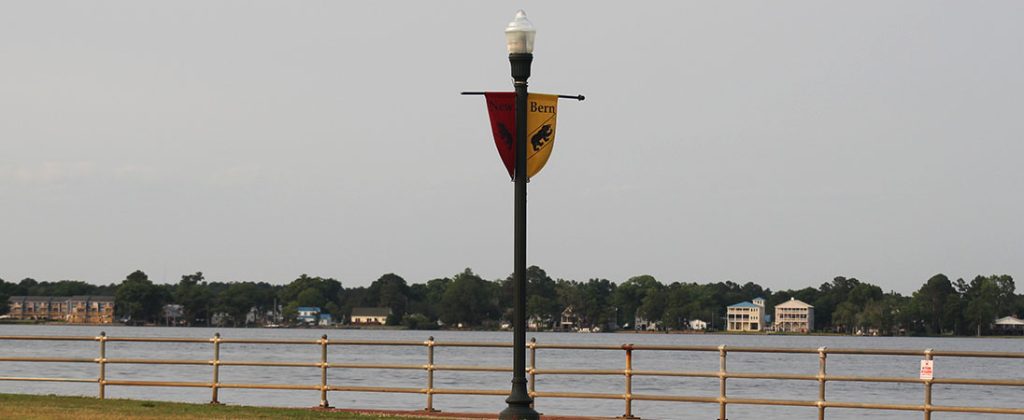 Light pole in downtown New Bern, NC. (Photo by Wendy Card)