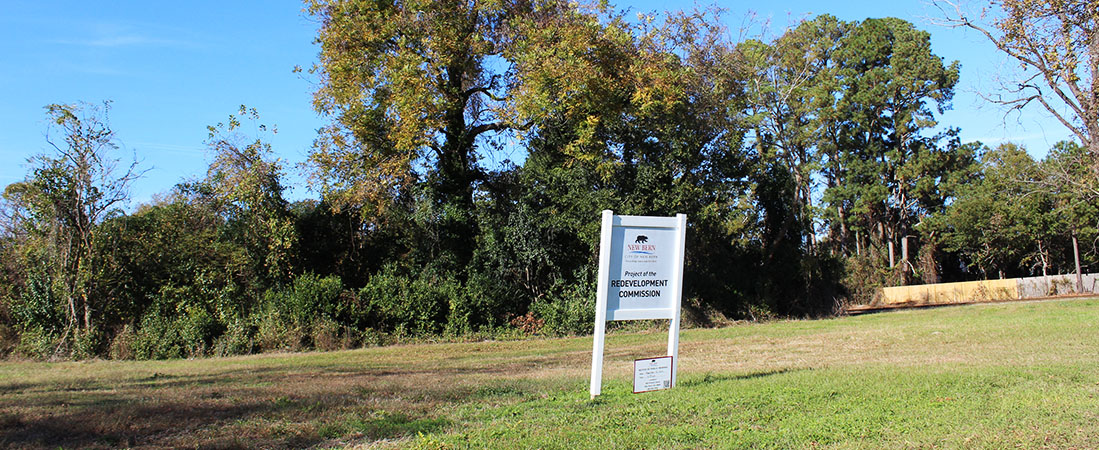 City of New Bern Redevelopment Commission sign. (Photo by Wendy Card)