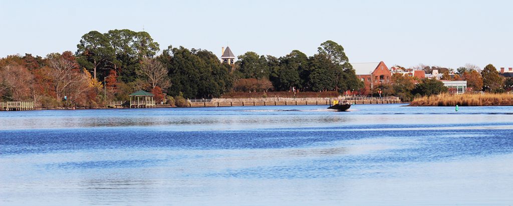 The Trent River in New Bern, NC. (Photo by Wendy Card)