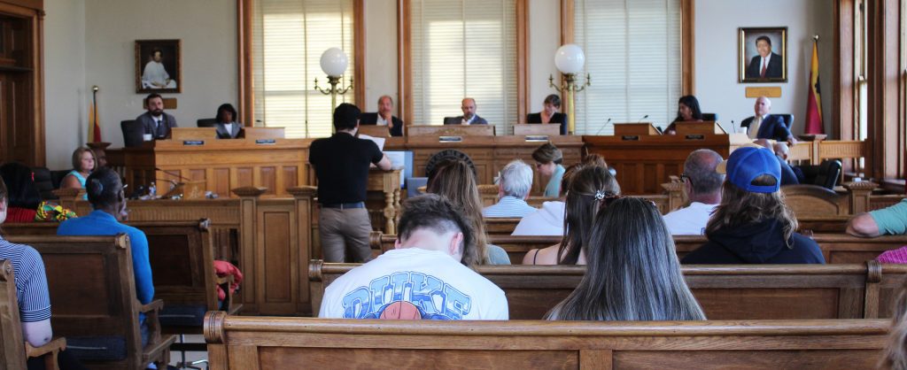 New Bern Board of Aldermen meeting at City Hall on April 14, 2024. (Photo by Wendy Card)