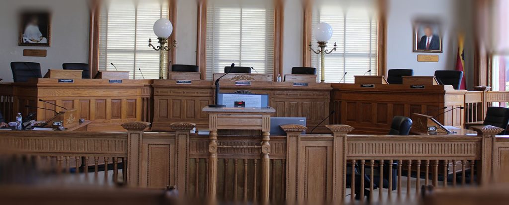 City Hall Courtroom in New Bern, NC (Photo by Wendy Card)
