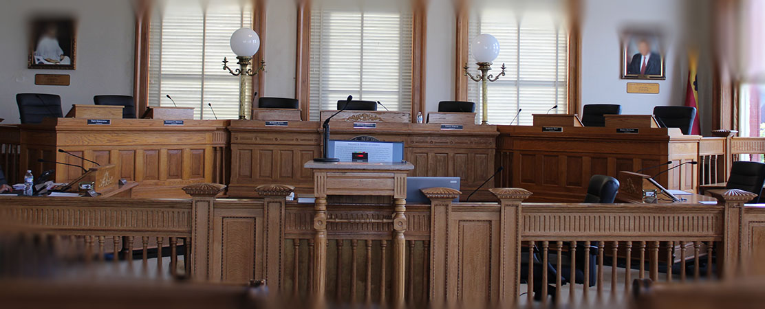 City Hall Courtroom in New Bern, NC (Photo by Wendy Card)