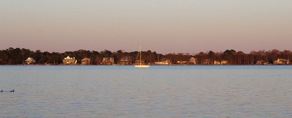 Neuse River in New Bern, NC. (Photo by Wendy Card)