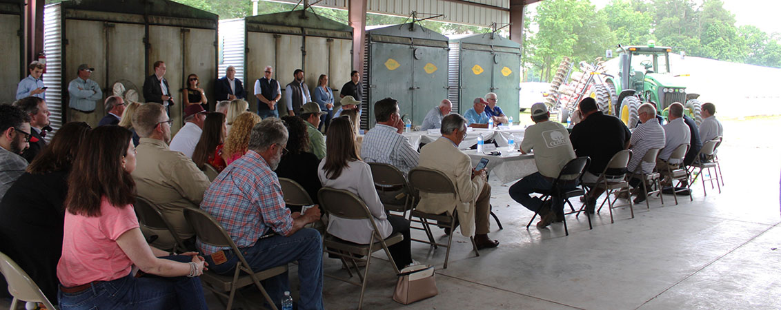 Farmers, fishermen, ranchers, government officials and others meet at David Parker Farm in New Bern, NC. (Photo by Wendy Card)