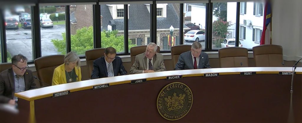 Craven County Board of Commissioners meet on July 20, 2026, in New Bern, NC.