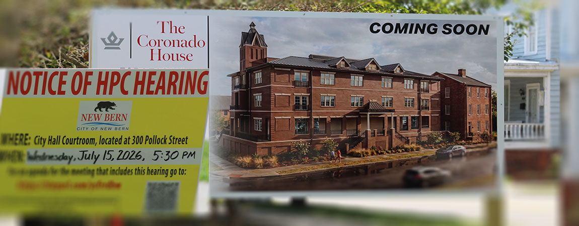Proposed site of Coronado House in downtown New Bern, NC.