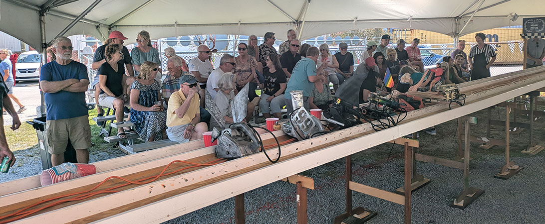 Belt Sander Drag Race at Shop Class in New Bern, NC. (Courtesy Shop Class)