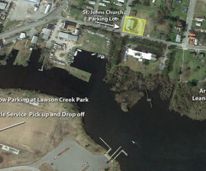 Parking map for City of New Bern Arbor Day event