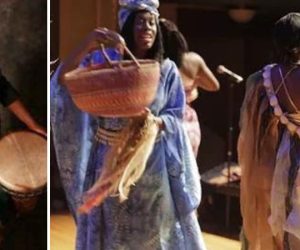 Men on Drums and Women dancing