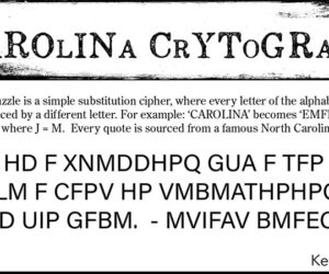 Carolina Crytogram for February