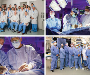 Photo collage CarolinaEast Medical Center's heart team and heart surgerons