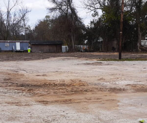 Empty lots designated for the Health and Wellness Center on Bloomfield Street.