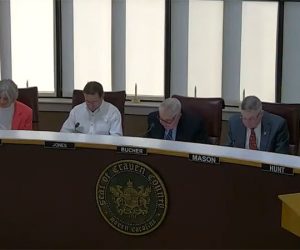 Craven County Board of Commissioners meeting on Dec. 15. 2025 in New Bern, NC. (Screenshot of video)