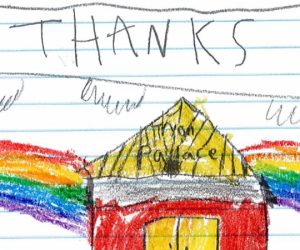 Child's crayon drawing