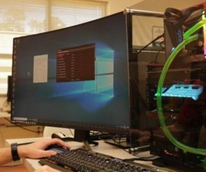 Male student at computer