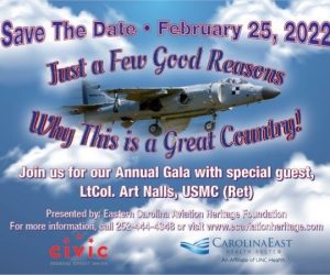 Eastern Carolina Aviation Heritage Foundation Gala 2022 poster
