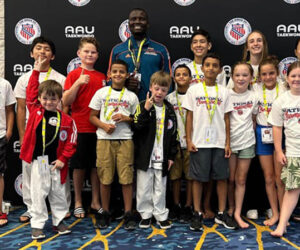 L-R: Clement Ipock, Zachary Matthews, Wiley Tower, Elijah Linton, Nasser Al-Shaebi, Master Hama, Daniel Tower, Hameed Al-Shaebi, Glenwood Ipock, Saleh Al-Shaebi, Olivia Copley, Mea Elliott, Gianna Elliott, Madison Bartlett and Telly Ipock.