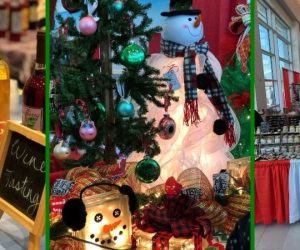 Photo of wine, Christmas gifts and shoppers