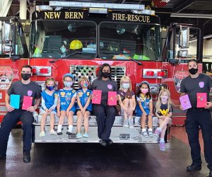 Girl Scouts at New Bern Fire & Rescue