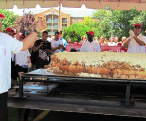 Tommy Moore of Moore's Old Tyme BBQ -- Guinness World Record on July 4, 2010