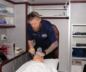 Jon Stephens using EMS dummy