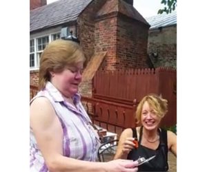 Laura and Lisa in Isaac Taylor Gardens