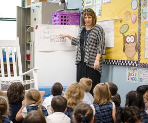 Mrs. Walker teaching her class