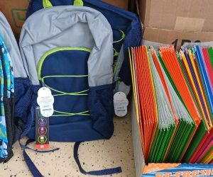 Backpacks, folders and blankets
