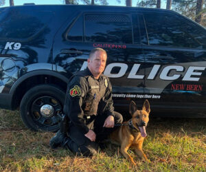 New Bern Police Officer Collins and K9 Chase