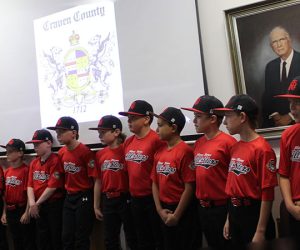 New Bern Sunday School League All=Stars at the Craven County Board of Commissioners meeting on July 6, 2026.