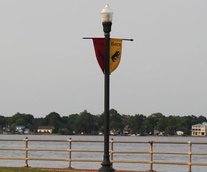 Light pole in downtown New Bern, NC. (Photo by Wendy Card)