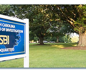 North Carolina State Bureau of Investigation sign
