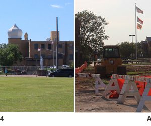 Cul-de-sac for Broad Street Pier parking in New Bern, NC. (Photo by Wendy Card)