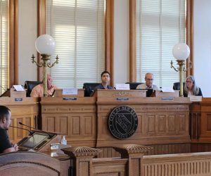 Planning and Zoning Board meeting in courtroom at New Bern City Hall. (Photo by Wendy Card)