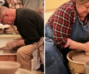 Woman at pottery wheel