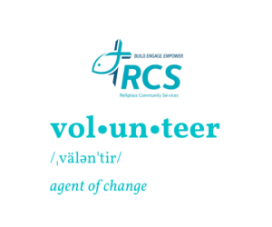 RCS logo and word Volunteer
