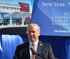 Ray Leggett at CarolinaEast Health Stystem Cancer Center Grand Opening