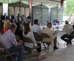 Farmers, fishermen, ranchers, government officials and others meet at David Parker Farm in New Bern, NC. (Photo by Wendy Card)