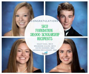SECU Foundation Scholarship Recipients