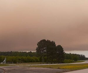 Smoke over the 43 extension on the way to Hwy 70