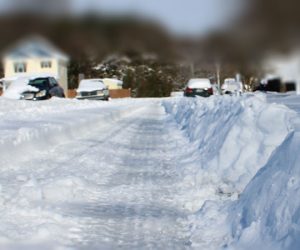 Snow covered road in New Bern, NC on Feb. 1, 2026. (Photo by Wendy Card)