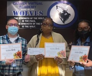 Craven Virtual Academy teachers with check