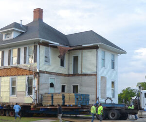 Historic Tisdale House was moved from Broad Street to Rhem Avenue on May 24.