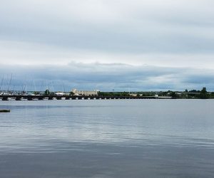 Trent River Bridge view from NC History Center