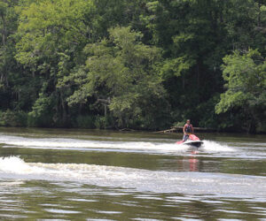 Waterskiing on the Neuse River in New Bern, N.C.