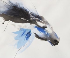 watercolor horse art