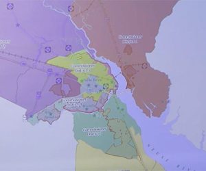 Screenshot of proposed interactive polling site map for Craven County, NC.